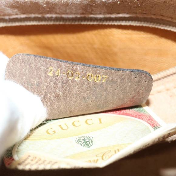 GUCCI GG Supreme Web Sherry Line Boston Bag Beige Red 24 02 007 Auth yk10839 - Picture 12 of 16